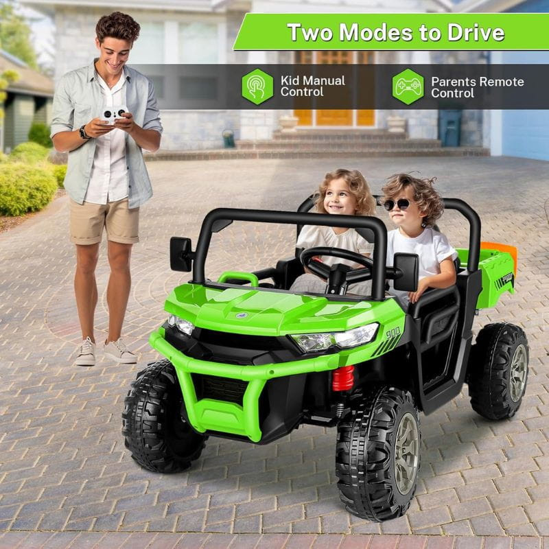 Buggy 24V Verde - Coche eléctrico para niños, con 2 modos de conducción