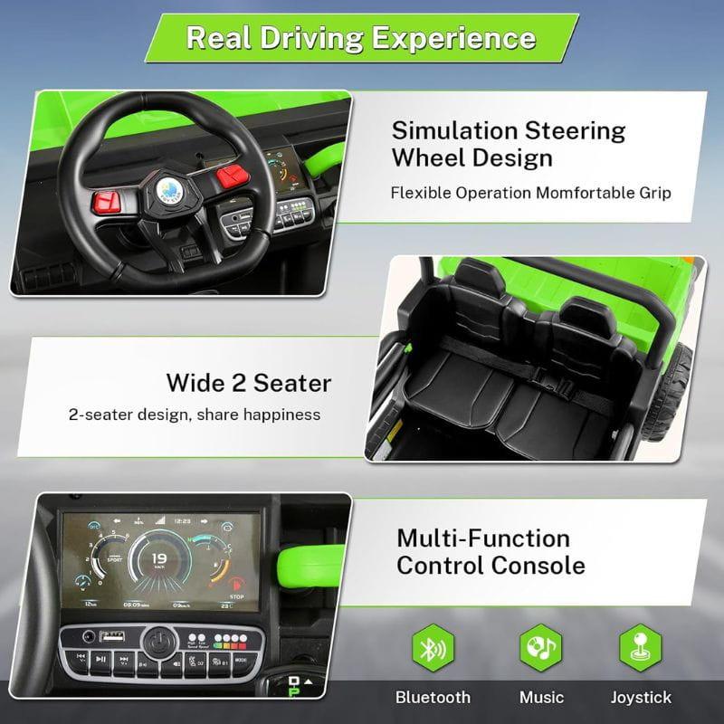 Buggy 24V Verde - Coche eléctrico para niños, con sonido