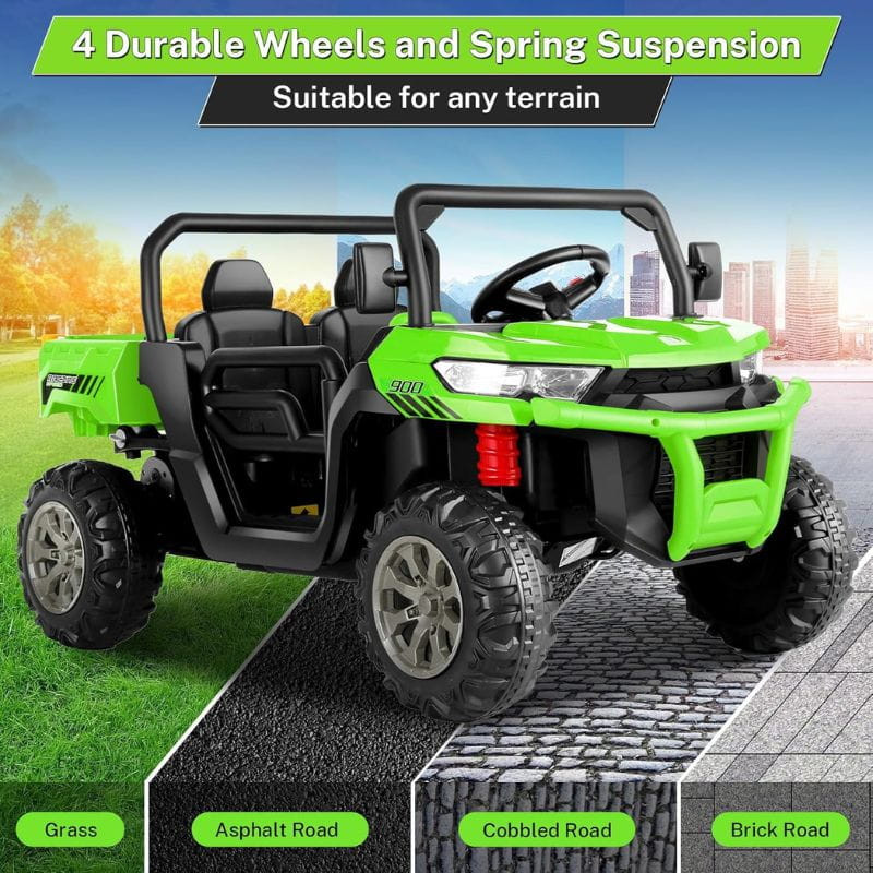 Buggy 24V Verde - Coche eléctrico para niños, para distintos tipos de suelo