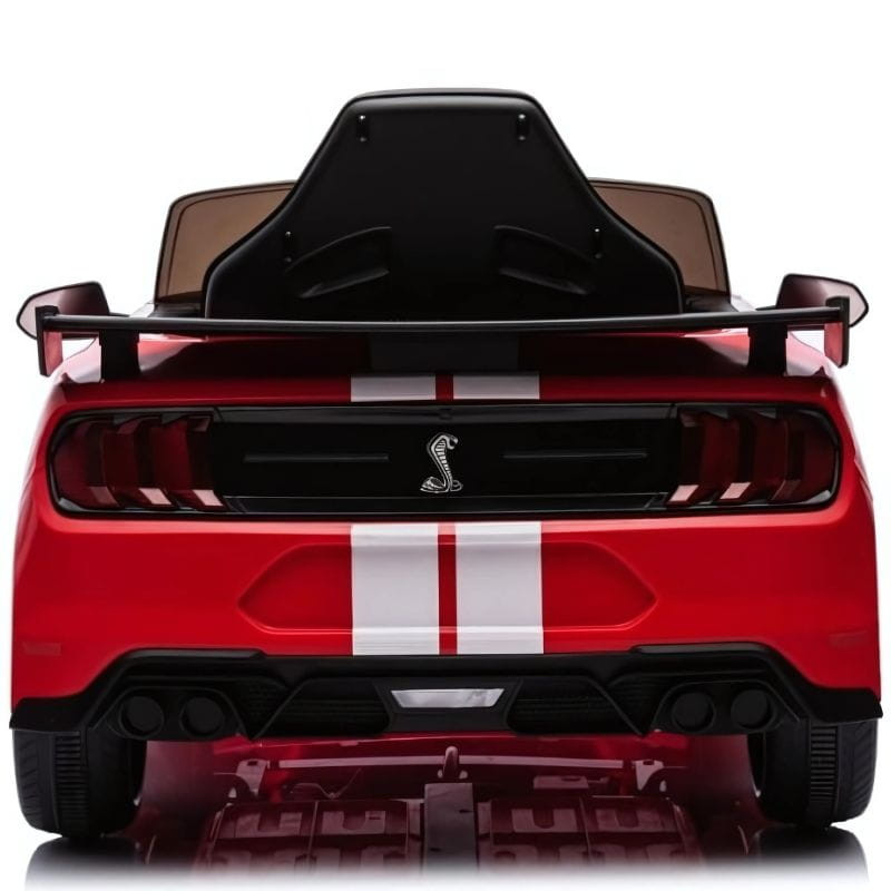 Ford Mustang Shelby GT 500 12V Rojo - Coche eléctrico para niños, imagen trasera