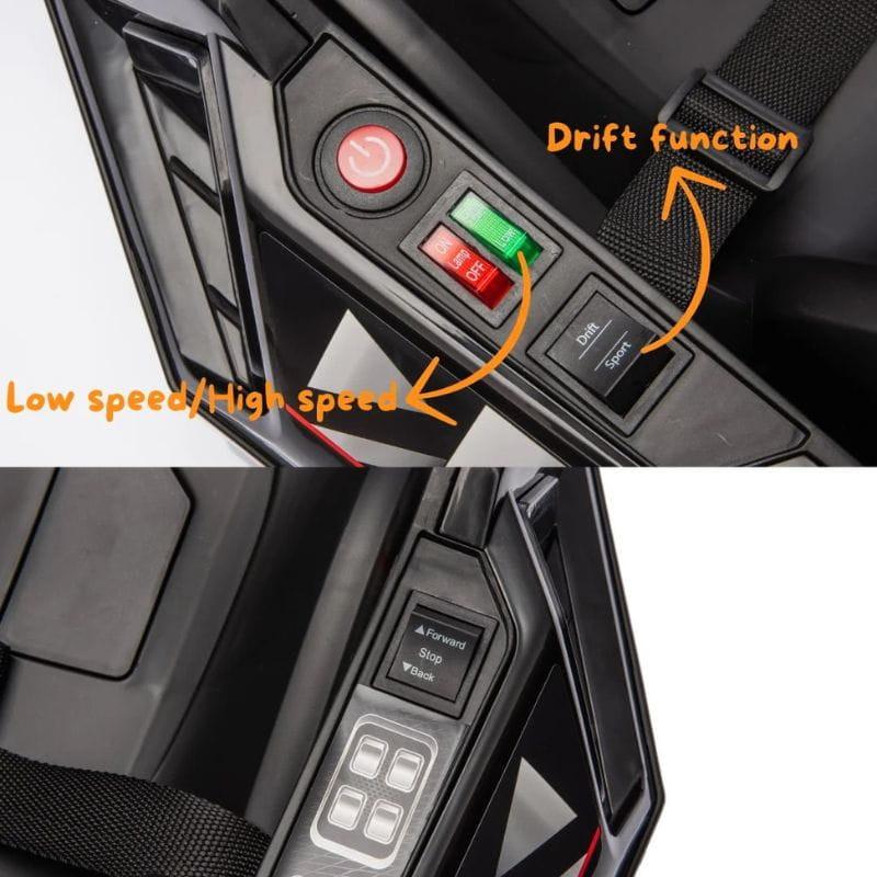 Audi GoKart 24V Rojo - Coche eléctrico para niños, con modo carrera y modo drift