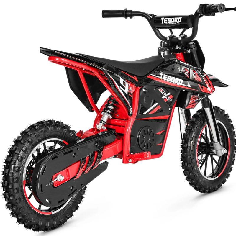 Moto de Cross 36V Vermelha - Moto elétrica para crianças, imagem lateral traseira direita