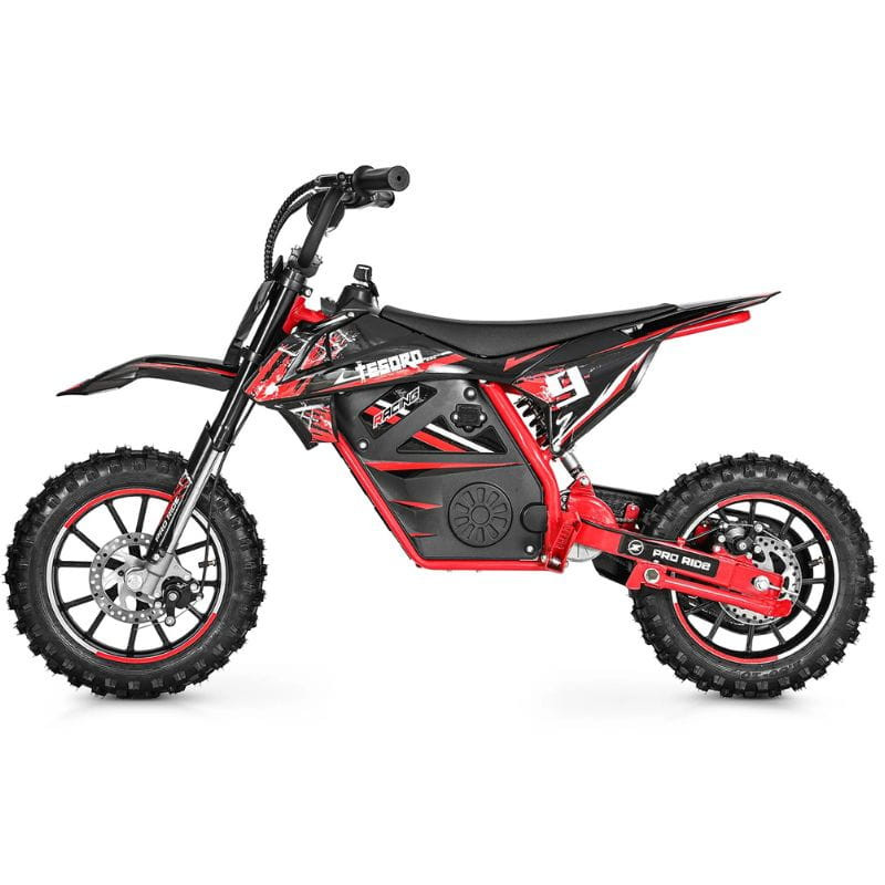 Moto de Cross 36V Vermelha - Moto elétrica para crianças, imagem perfil esquerdo