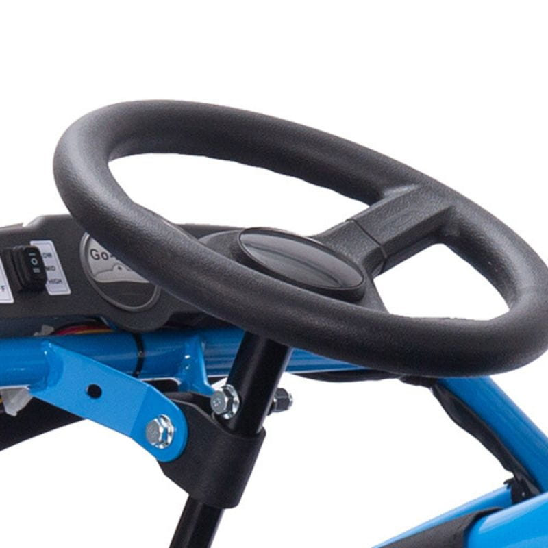 Mud Monster GoKart 48V Azul - Coche eléctrico para niños, imagen del volante