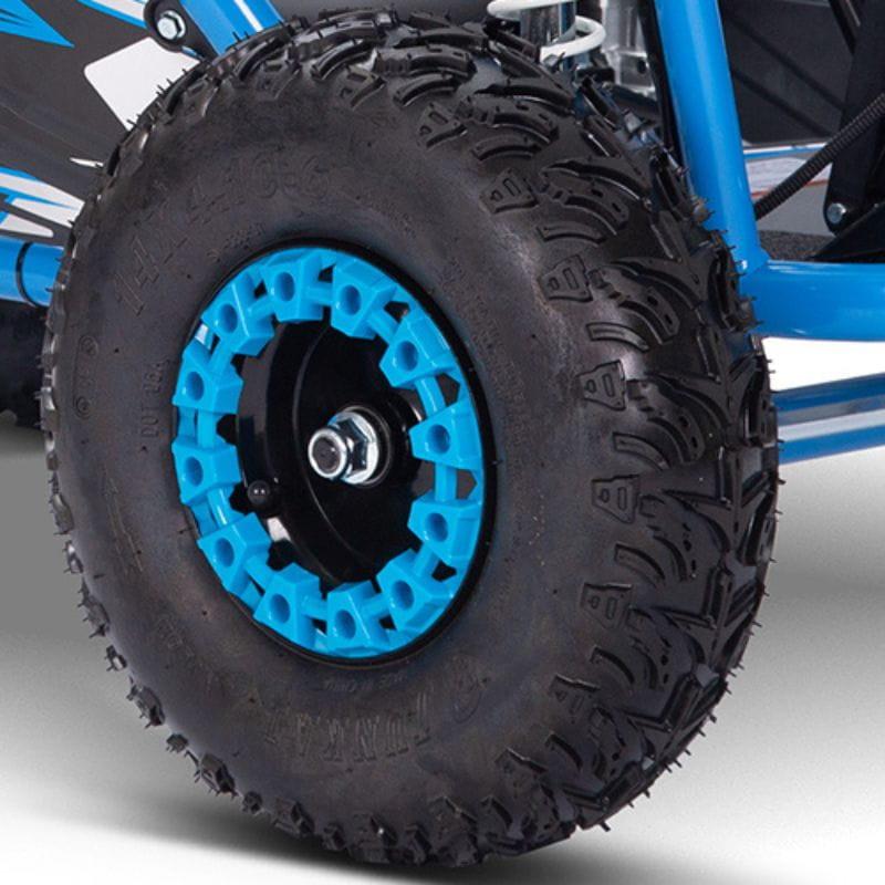 Mud Monster GoKart 48V Azul - Coche eléctrico para niños, imagen de las ruedas