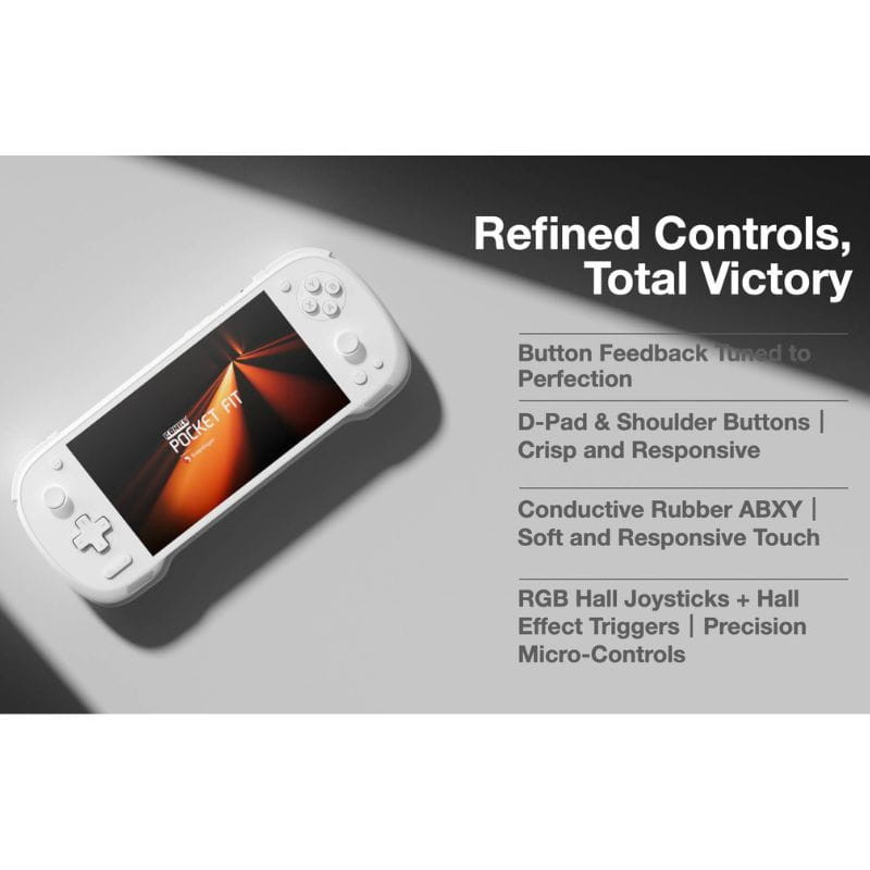 Ayaneo Konkr Pocket FIT Snapdragon G3 Gen 3 8 Go/128 Go Blanc, commandes optimisées