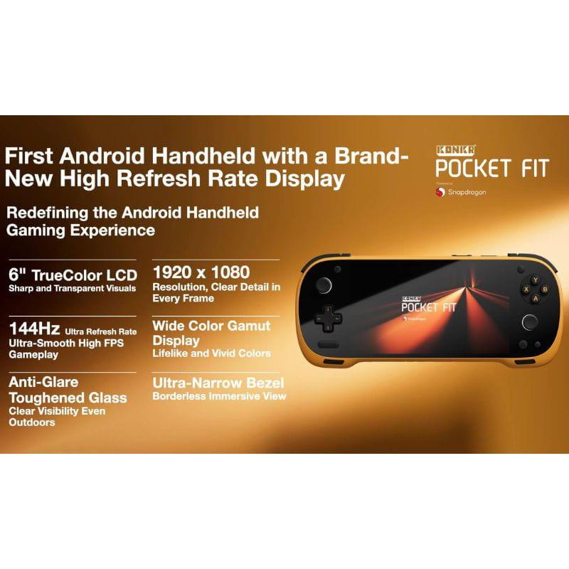 Ayaneo Konkr Pocket FIT Snapdragon G3 Gen 3 8 Go/128 Go Blanc, avec un taux de rafraîchissement élevé