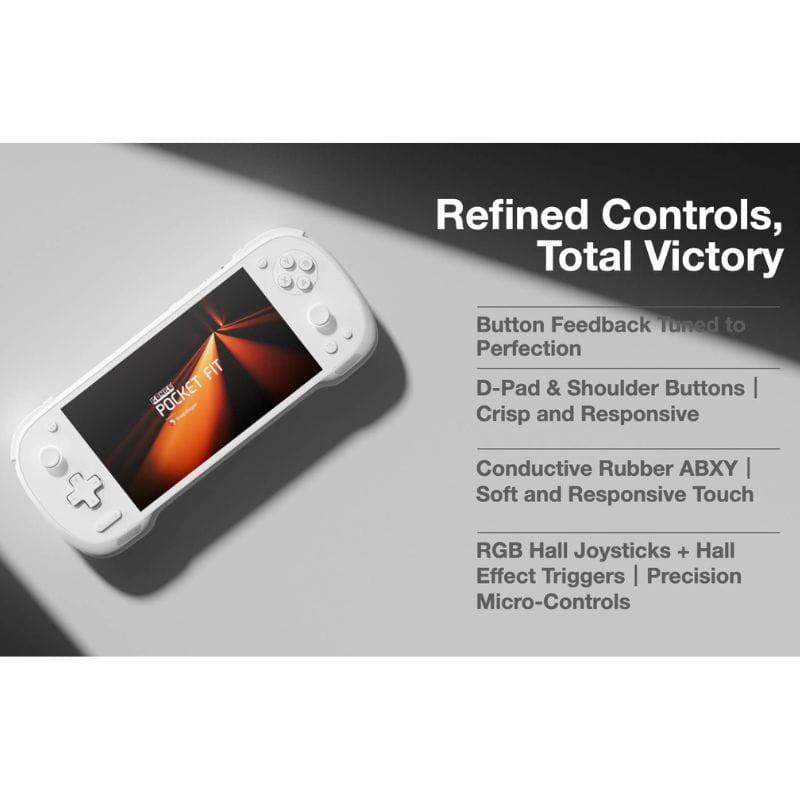 Ayaneo Konkr Pocket FIT Snapdragon G3 Gen 3 12 Go/256 Go Blanc, commandes optimisées