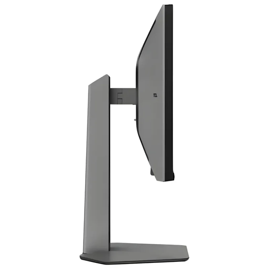 Monitor TCL 25G64 27 pulgadas QD-Mini LED en color plata, vista lateral delgado con bisel fino y soporte robusto, 300Hz y FreeSync