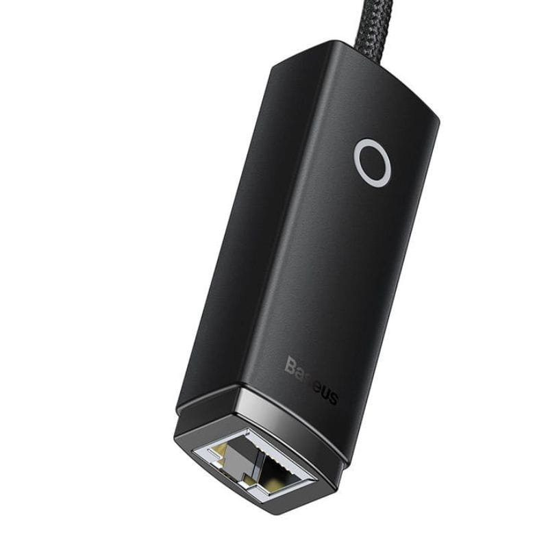 Baseus Lite Series Adaptador USB a RJ45 Negro imagen de la entrada de red