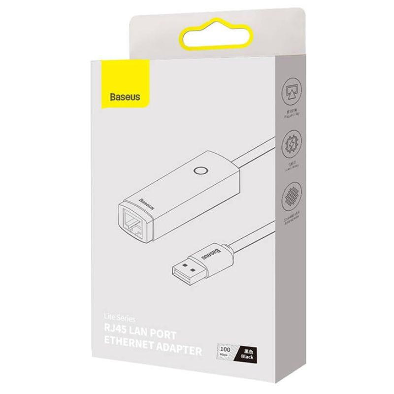 Baseus Lite Series Adaptador USB a RJ45 Negro imagen de la caja