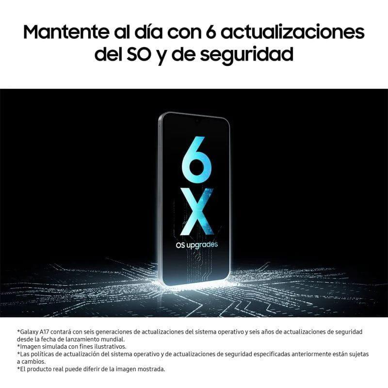 Samsung Galaxy A17 4G 8GB/256GB Gris, características de las actualizaciones del sistema operativo
