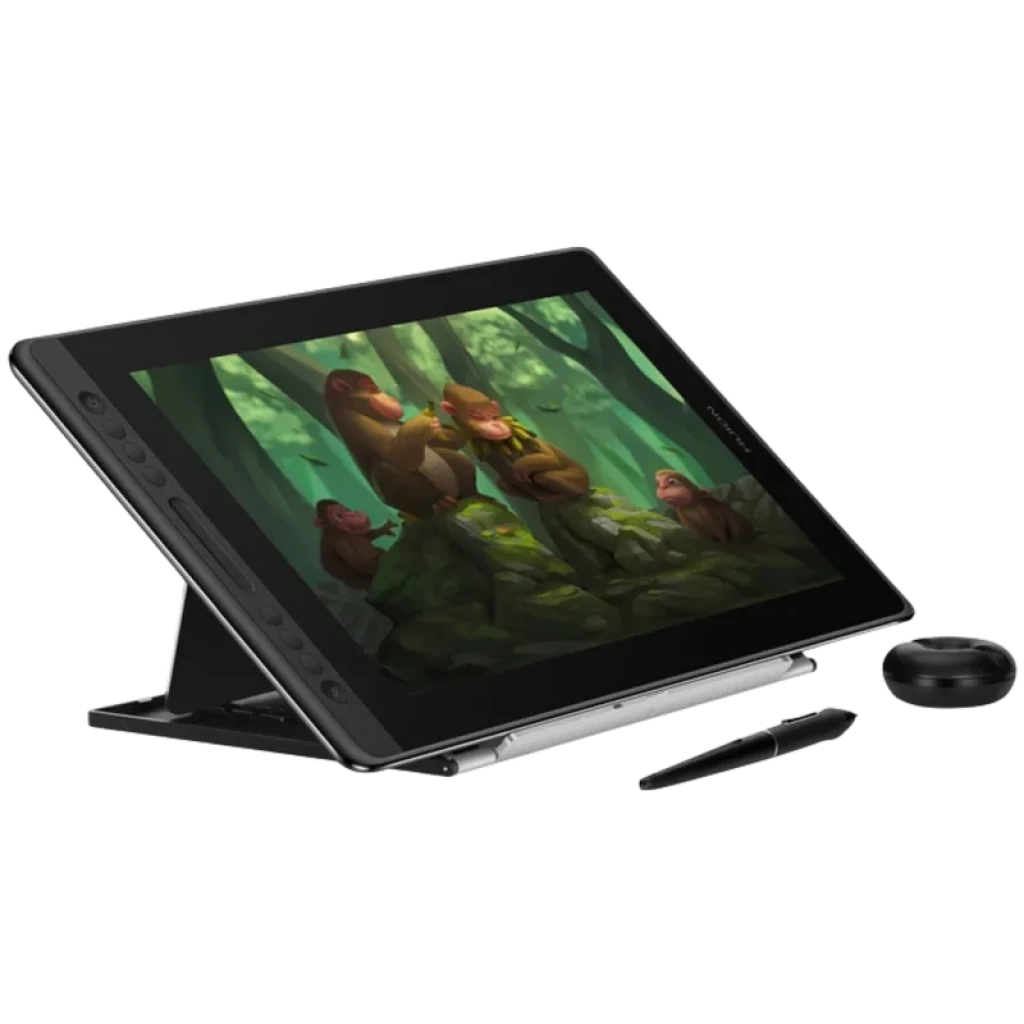 Huion Kamvas Pro 16 GT156 con pantalla laminada IPS 15,6 Full HD, soporte ajustable, lápiz sin batería y dial táctil, ideal para dibujo digital