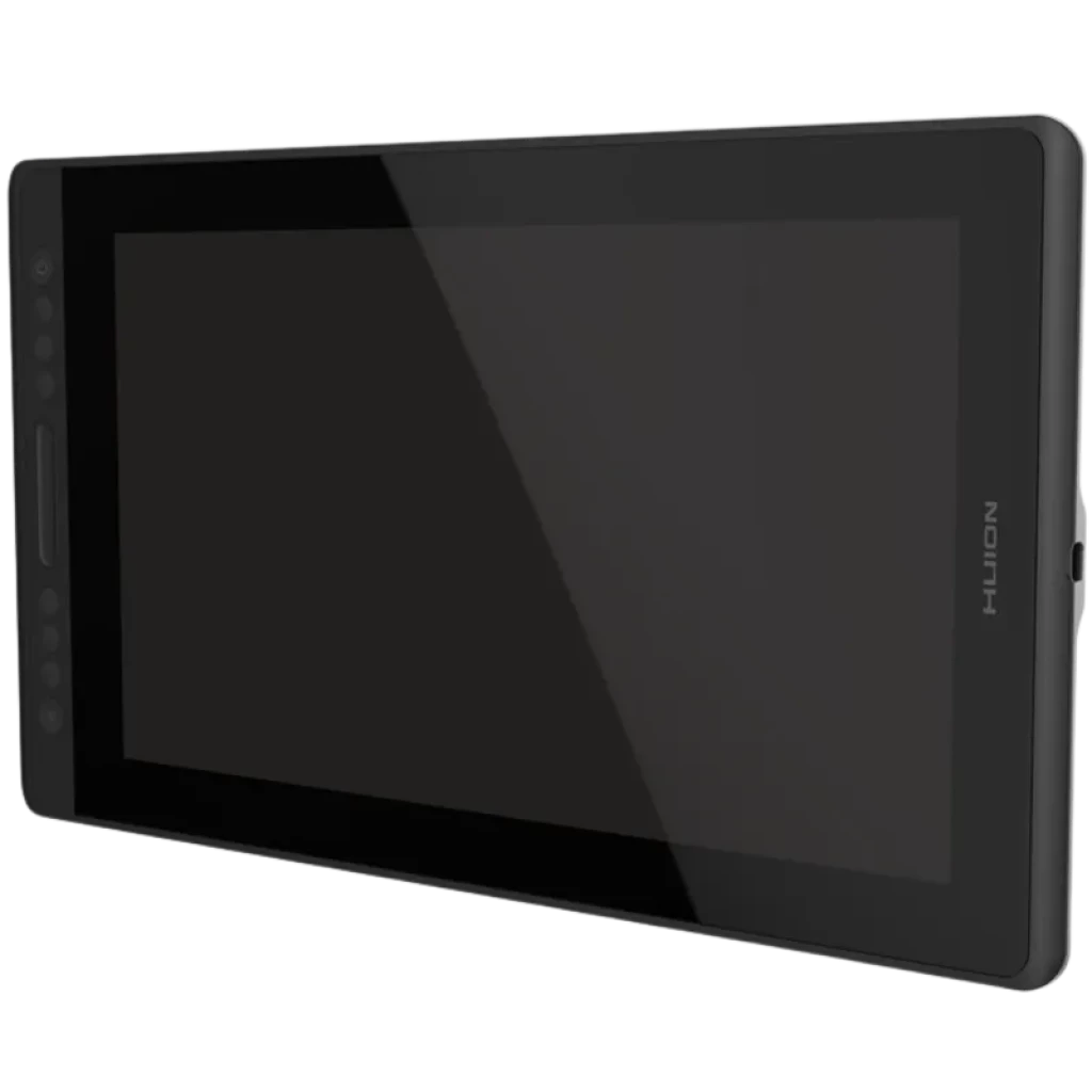 Huion Kamvas Pro 16 GT156 con pantalla laminada IPS 15,6 Full HD, biseles delgados, botones laterales programables y diseño delgado en negro y gris