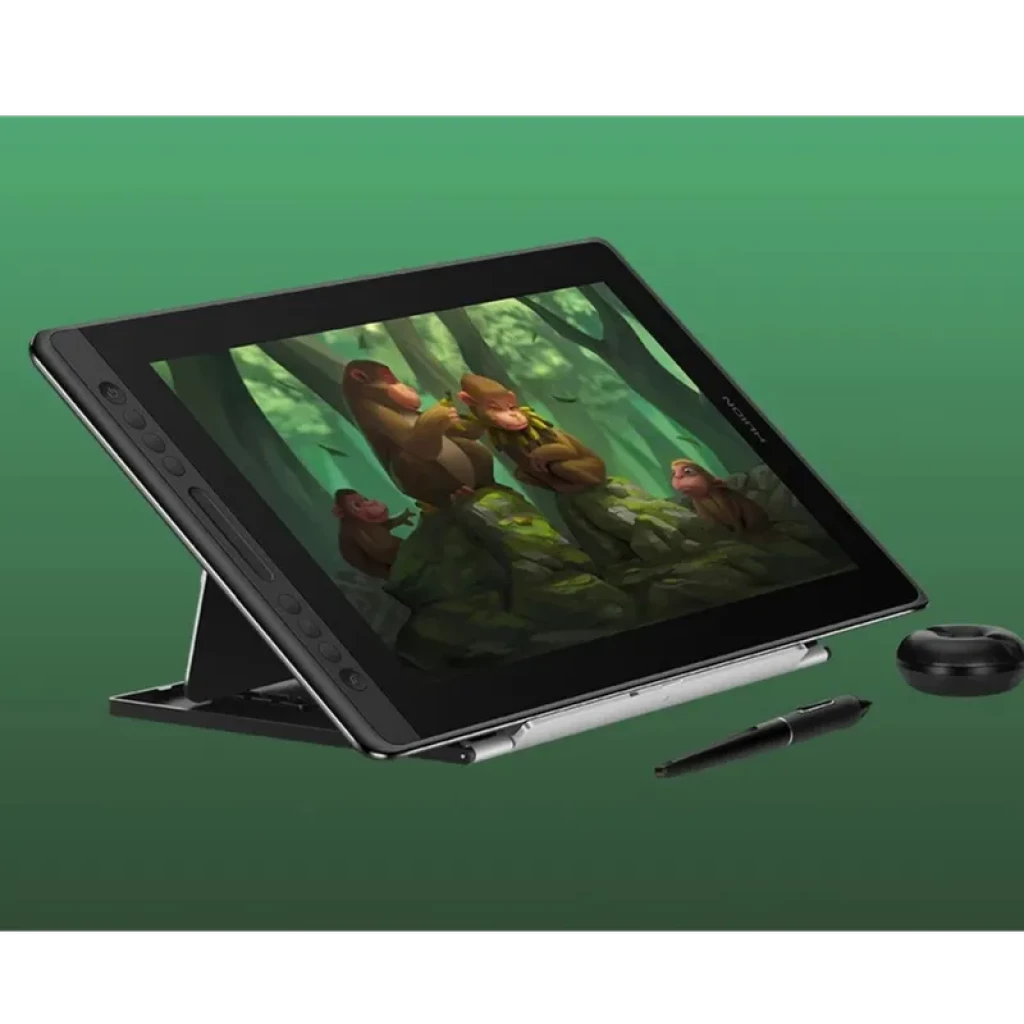 Huion Kamvas Pro 16 GT156 con pantalla laminada IPS 15,6 Full HD, soporte ajustable, atajos laterales y lápiz sin batería con base
