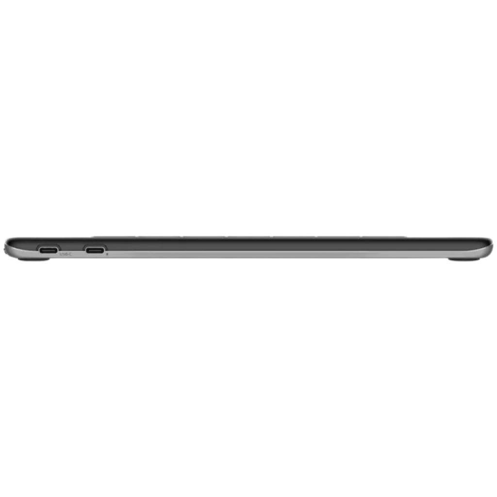 Huion Kamvas Pro 13 GT1302 vista lateral ultradelgada con puertos USB-C dobles y marco metálico, pantalla IPS 13.3 pulgadas 2.5K QHD+