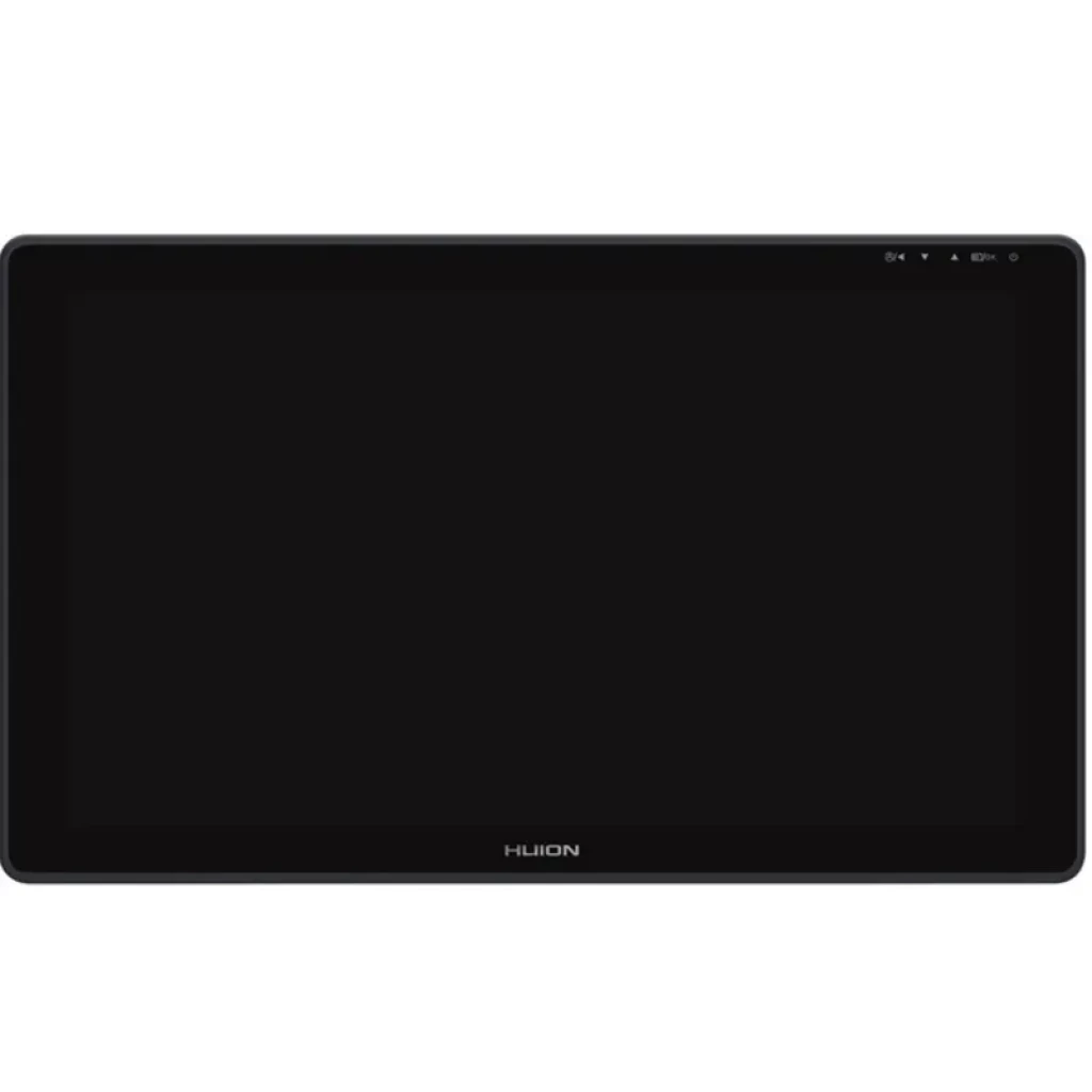Pantalla gráfica Huion Kamvas 22 Plus 21.5 pulgadas Full HD, biseles delgados, acabado mate antirreflejo, cuerpo negro con bordes grises y logo Huion centrado