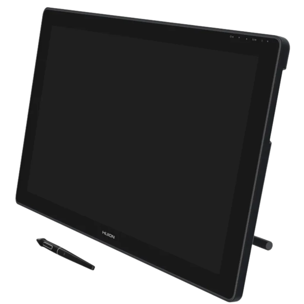 Huion Kamvas 24 GS2401 tableta gráfica 23,8 pulgadas con pantalla QHD 2560 x 1440, biseles finos, soporte trasero ajustable y lápiz sin batería