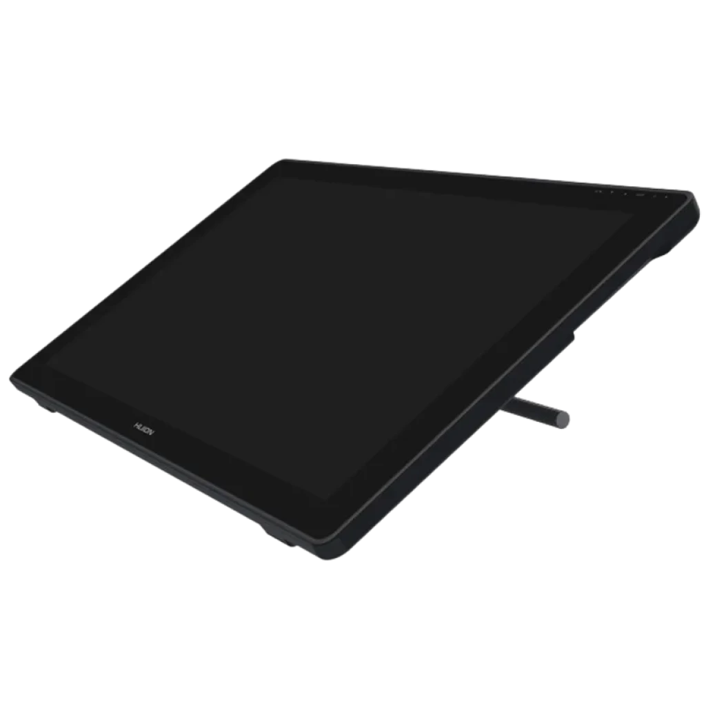 Pantalla gráfica Huion Kamvas 24 de 23,8 pulgadas en negro con soporte ajustable, borde fino y superficie amplia QHD 2560 x 1440 para dibujo digital