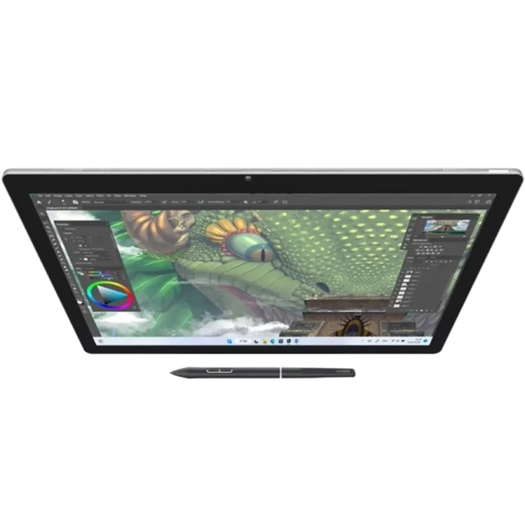 Tableta gráfica Huion Kamvas Studio 16 de 15.8 pulg, pantalla táctil inclinada con lápiz digital, bordes delgados y botones laterales para diseño creativo