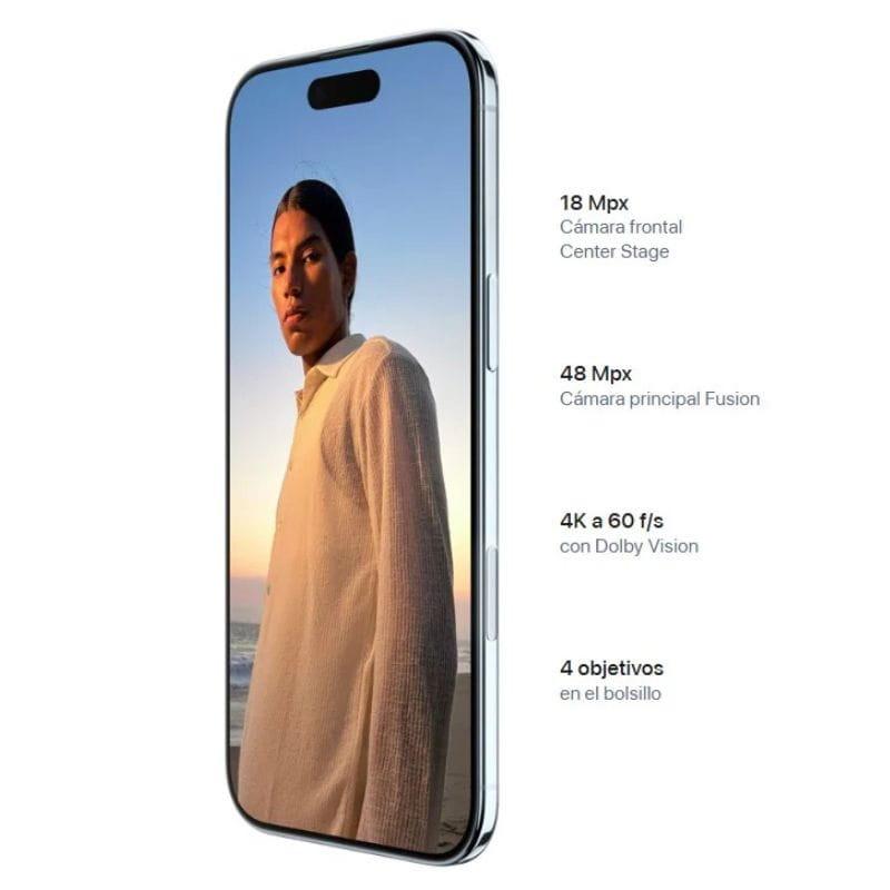 iPhone 17 Pro 256Go Argent rénové, excellent état: écran bord à bord avec îlot dynamique, bords alu argentés, double capteur avant, design fin et premium