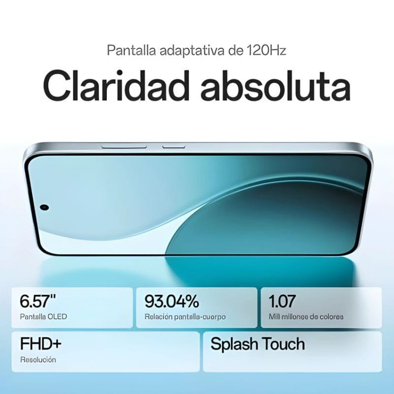 Oppo Reno14 FS 5G 12GB/512GB Opal Blue, características de la pantalla