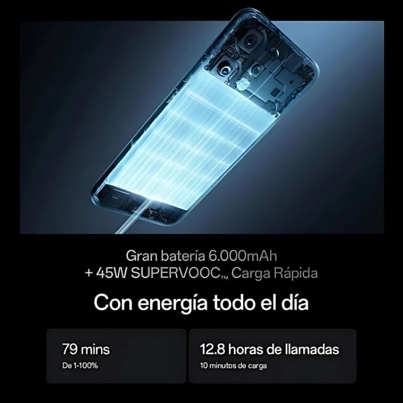 Oppo Reno14 FS 5G 12GB/512GB Opal Blue, batería