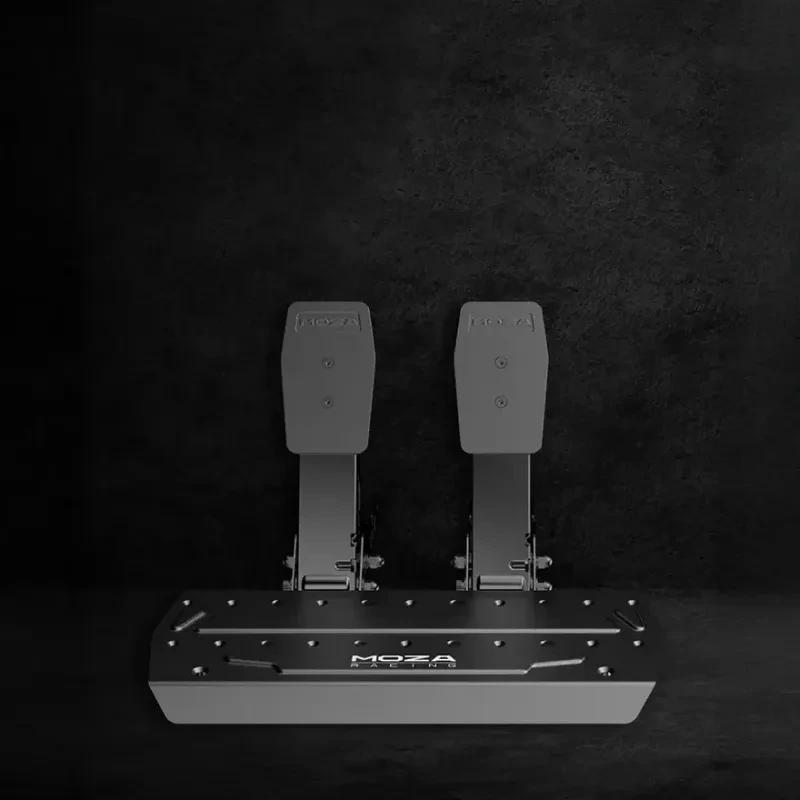 Moza R5 Trucking Bundle PC - Pedales metálicos dobles ajustables, diseño robusto, base amplia antideslizante y acabado premium en color oscuro