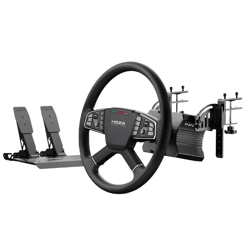 Moza R5 Trucking Bundle PC - Volante de Simulación con base directa de 5nm + Pedales