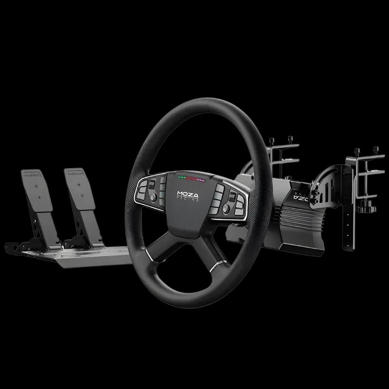 Moza R5 Trucking Bundle PC - Volante de Simulación con base directa de 5nm + Pedales