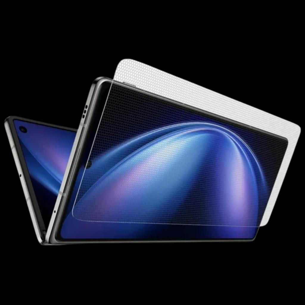 Vivo X Fold 5 16GB/512GB Gris Titanio con diseño plegable, gran pantalla interior sin biseles visibles y cámara frontal perforada, acabado metálico elegante