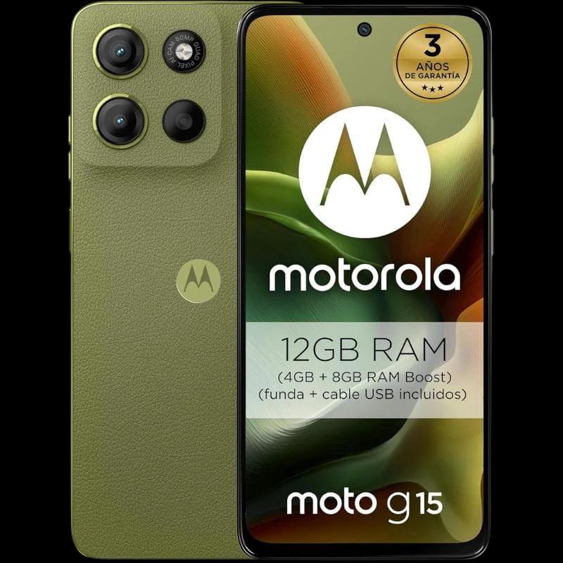 Motorola Moto G15 4G 8GB/512GB Iguana Green - Teléfono móvil