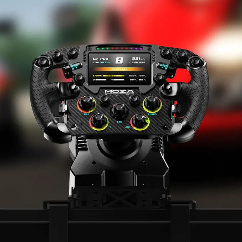 Moza Racing R12 V2 Base de volant Direct Drive 12 Nm avec boîtier noir robuste, fixation rigide, finition premium, idéale pour simracing haute précision