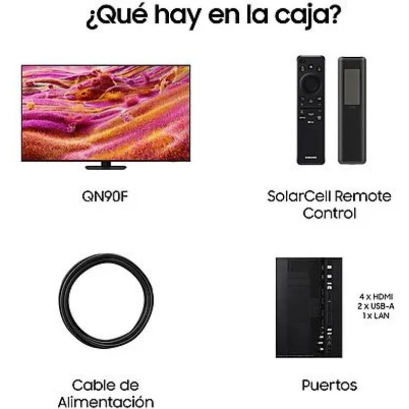 Samsung TQ65QN90FAT 65" 4K Ultra HD Neo QLED Smart TV WiFi Negro, contenido de la caja