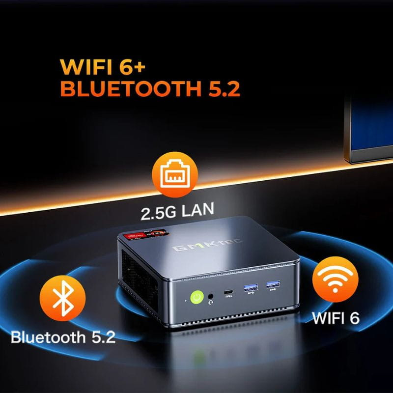 Mini PC GMKtec M6 Ultra AMD Ryzen 5 7640HS 32GB/1TB Windows 11 Pro, conexión de internet