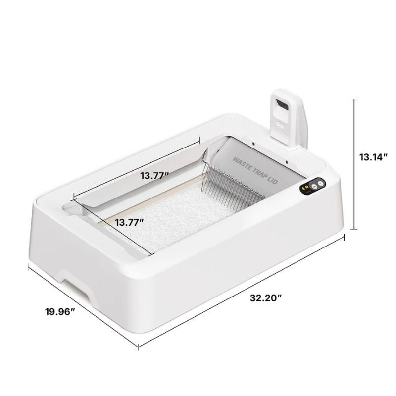 Petkit Purobot Crystal Duo - Bac à litière pour chats, dimensions
