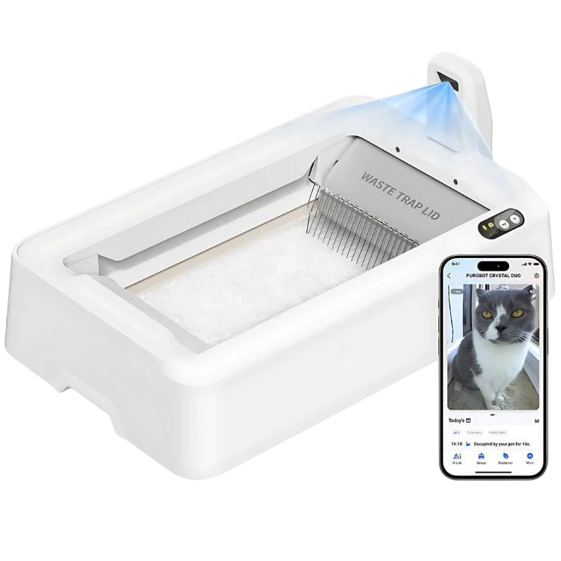 Petkit Purobot Crystal Duo - Bac à litière pour chats
