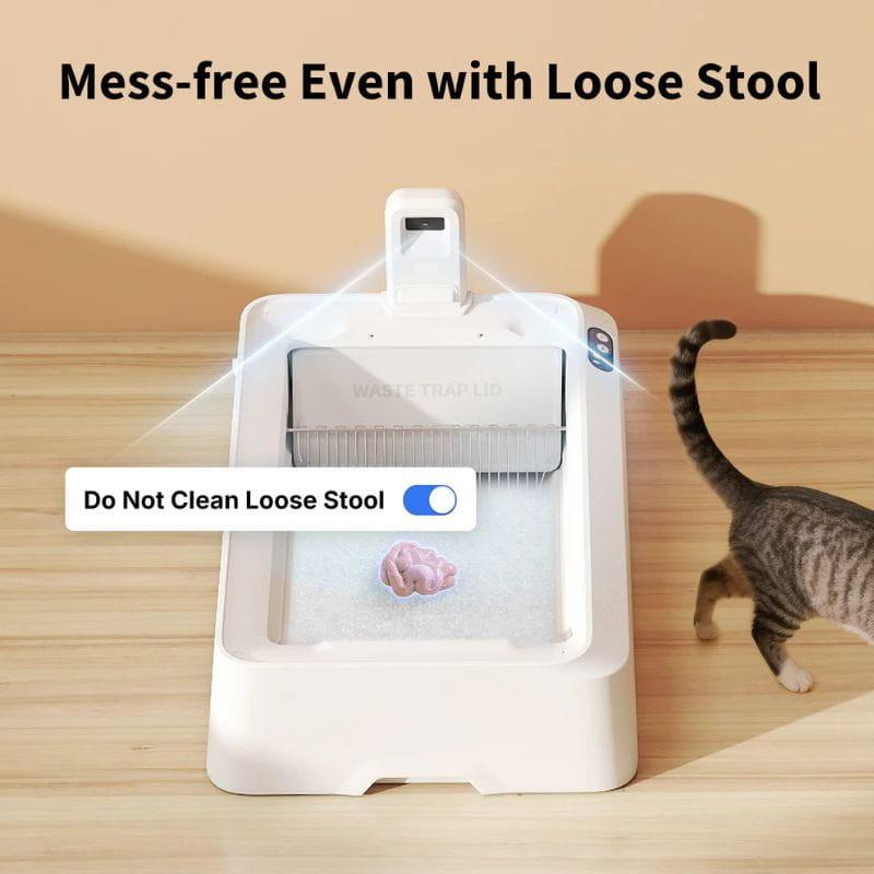 Petkit Purobot Crystal Duo - Bac à litière pour chats, image en fonctionnement