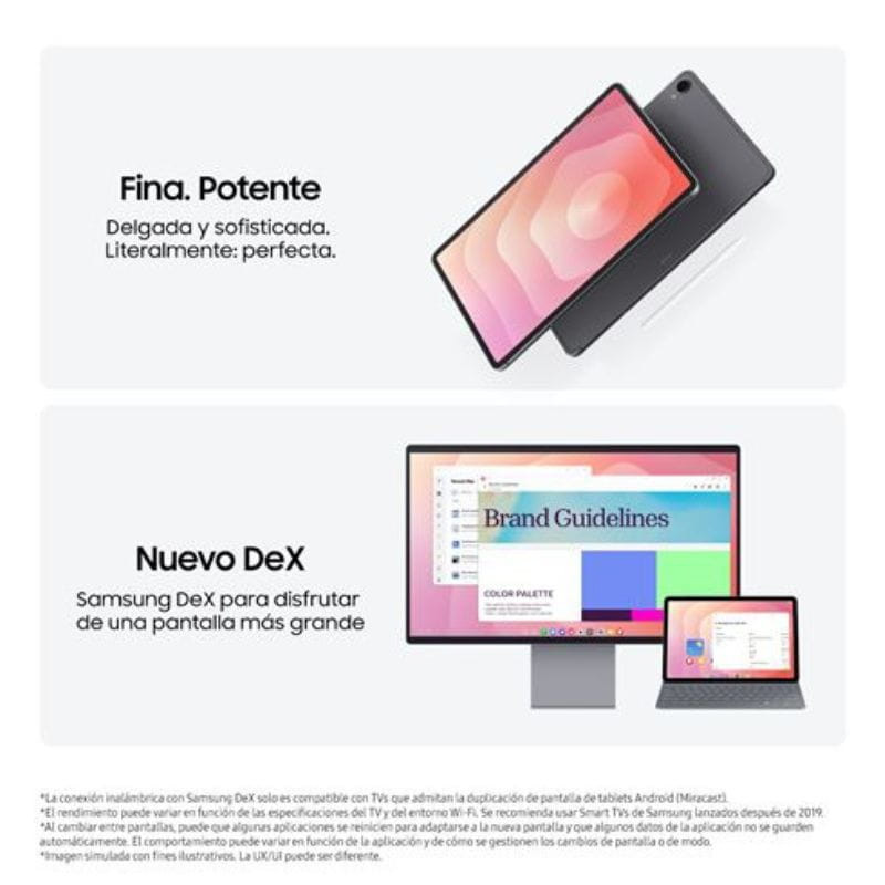 Tablette Samsung Galaxy Tab S11 grise, 11 pouces AMOLED 120 Hz, 12 Go de RAM, 128 Go, Dimensity 9400+, IP68 et S Pen inclus. Fine et performante.