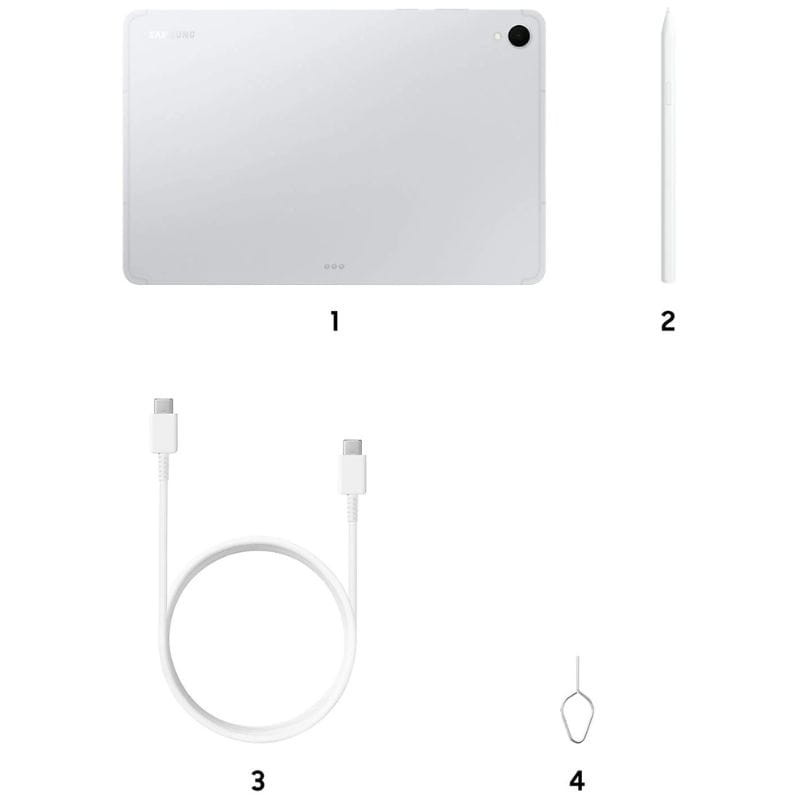 Samsung Galaxy Tab S11 Ultra 14,6 pouces 12 Go/256 Go WiFi - Argent, contenu de l'emballage