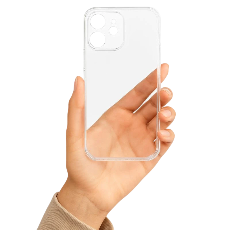 Étui Funda de silicona Reinforced Oppo Reno14 transparent, silicone souple, bords renforcés, découpes précises pour caméra, protection anti-chocs et