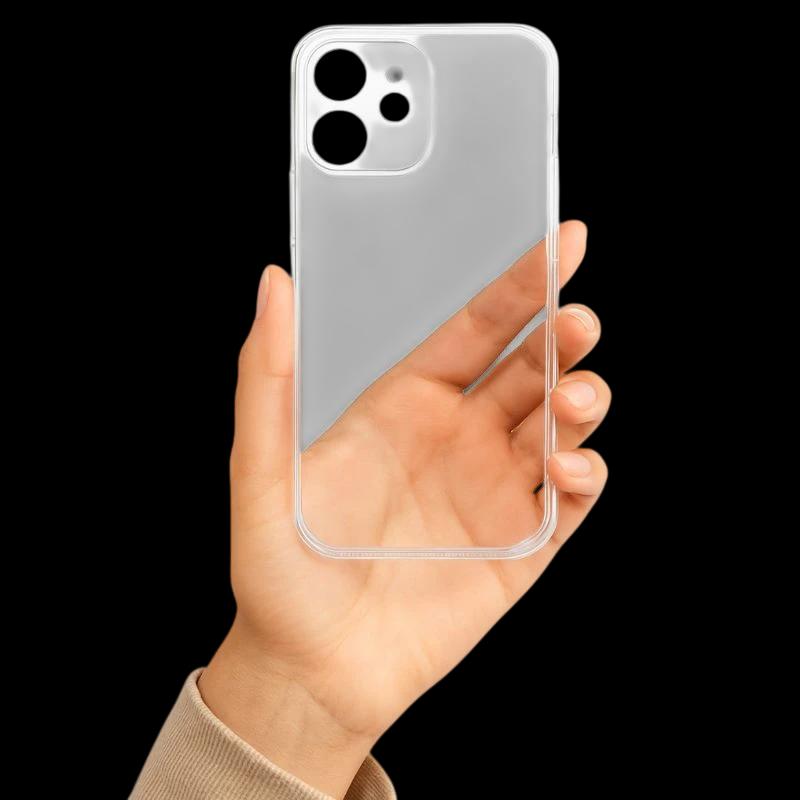 Funda de silicona Reinforced Oppo Reno14 transparente, delgada y flexible, bordes elevados y recortes precisos para cámara y puertos, acabado antideslizante