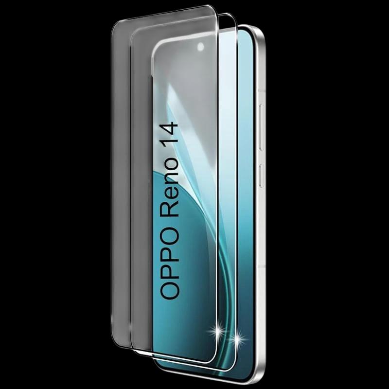 Protecteur en verre trempé Oppo Reno14 Full Screen 3D pour OPPO Reno 14, bord à bord, transparence HD, bords arrondis, haute résistance aux rayures