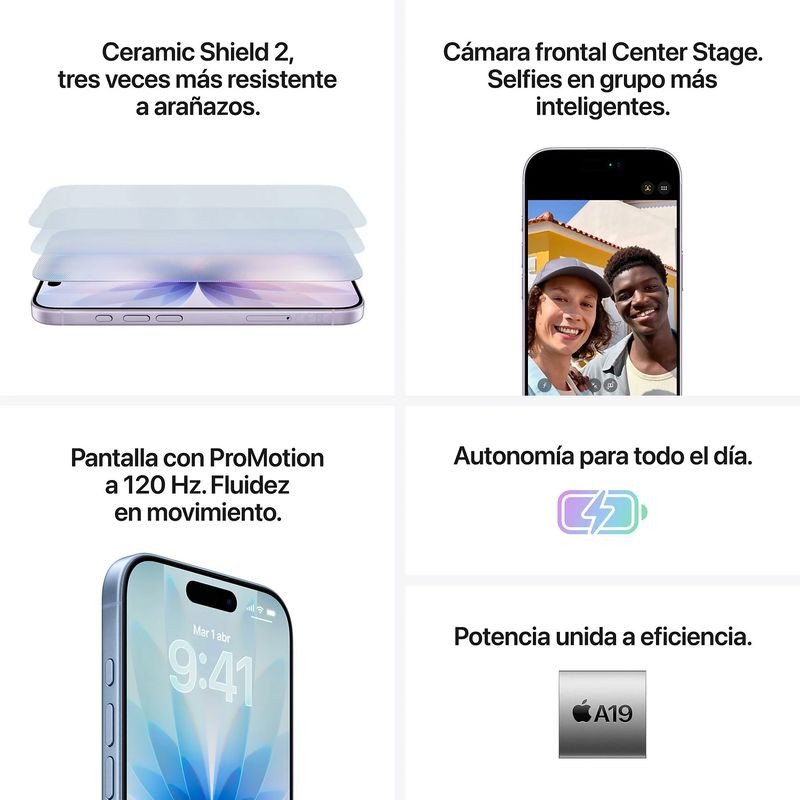 Detalhes de iPhone 17 256GB Lavanda