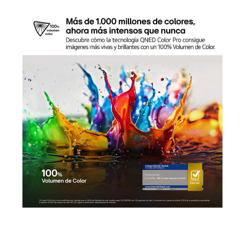 LG AI 55QNED80A6A 55 4K Ultra HD QNED Smart TV Negro, mas de 1.000 millones de colores