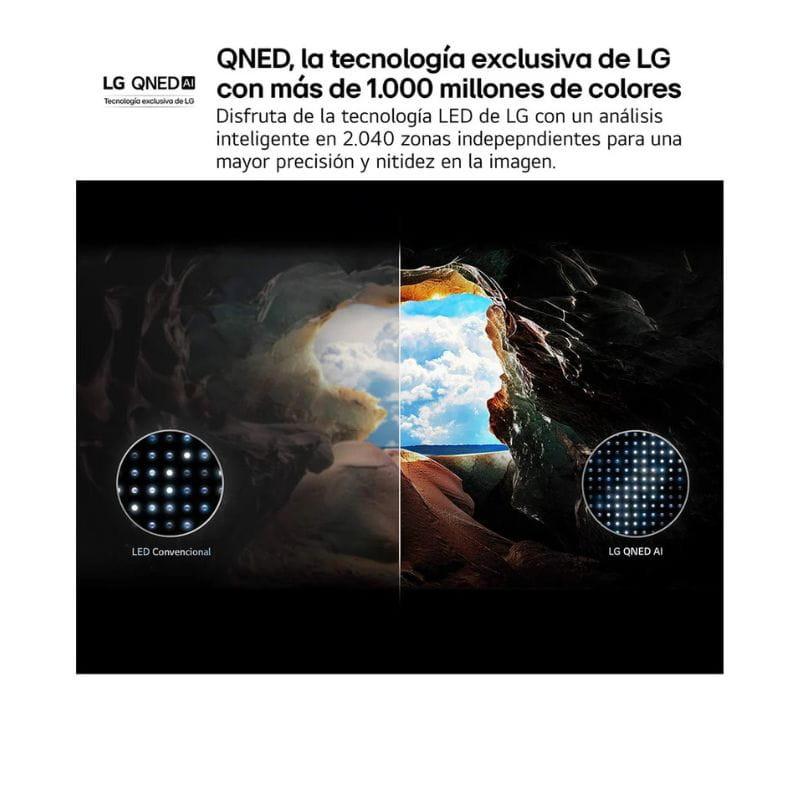 LG AI 55QNED80A6A 55 4K Ultra HD QNED Smart TV Negro, tegnología exclusiva de LG