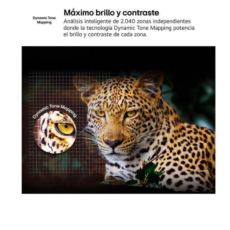 LG AI 55QNED80A6A 55 4K Ultra HD QNED Smart TV Negro, máximo brillo y contraste