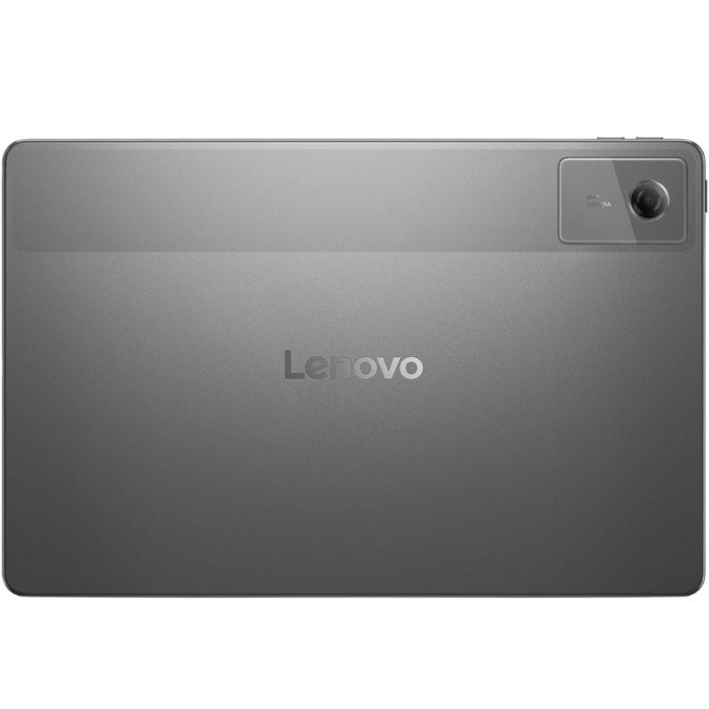 Lenovo Idea Tab 11 gris con carcasa metálica, cámara trasera en módulo rectangular, bordes redondeados y acabado mate; diseño delgado con 8GB y 256GB WiFi