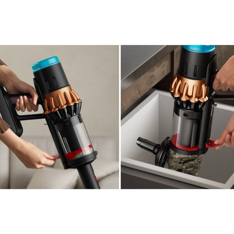 Aspiradora en seco y húmedo Dyson V16 Piston Animal Submarine, comprimiendo el polvo