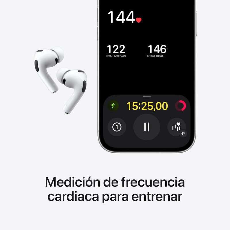 Frecuencia cardíaca de Apple AirPods Pro (3ra Generación) Blanco